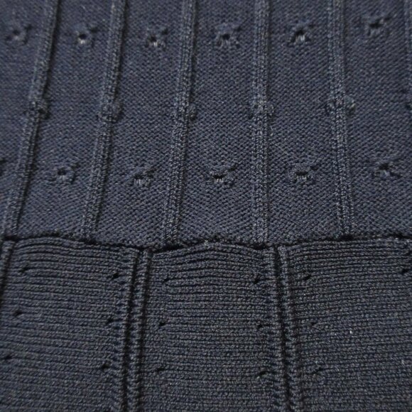 NWT Ted Baker Aleee in Navy Blue Belted Knit Collared Skater Dress 3 / US M $279 - Picture 6 of 11